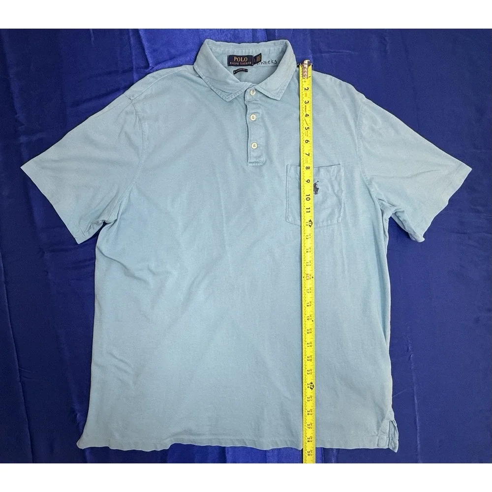 Polo Ralph Lauren Men's Large Classic Fit Light Blue Short Sleeve Polo